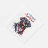 Patriotic Dog-Rottweiler Serviette (Ecke)