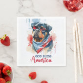 Patriotic Dog-Rottweiler Serviette (Beispiel)