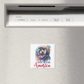 Patriotic Dog-Shih tzu Magnet (In Situ (Geschirrspüler))