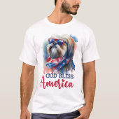 Patriotic Dog-Shih tzu T-Shirt (Vorderseite)