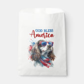Patriotic Dog-Spaniel Geschenktütchen (Vorderseite)