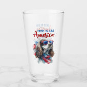 Patriotic Dog-Spaniel Glas (Vorderseite)
