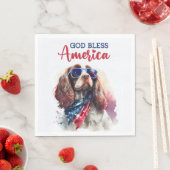 Patriotic Dog-Spaniel Serviette (Beispiel)