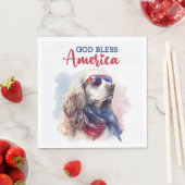 Patriotic Dog-Spaniel Serviette (Beispiel)