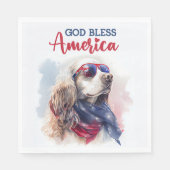 Patriotic Dog-Spaniel Serviette (Vorderseite)