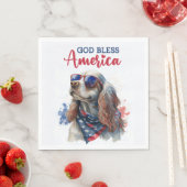 Patriotic Dog-Spaniel Serviette (Beispiel)