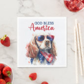 Patriotic Dog-Spaniel Serviette (Beispiel)