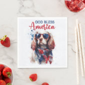 Patriotic Dog-Spaniel Serviette (Beispiel)