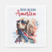 Patriotic Dog-Spaniel Serviette (Vorderseite)