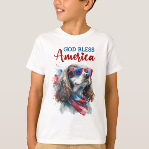 Patriotic Dog-Spaniel T-Shirt