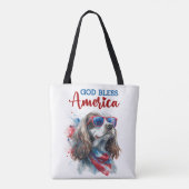 Patriotic Dog-Spaniel Tasche (Rückseite)