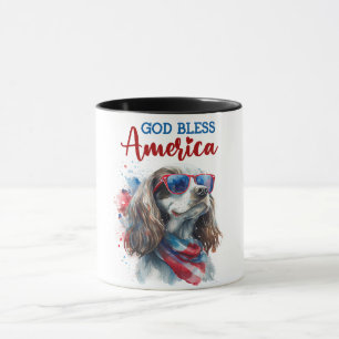 Patriotic Dog-Spaniel Tasse