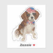 Patriotic Dog Sticker (Blatt)