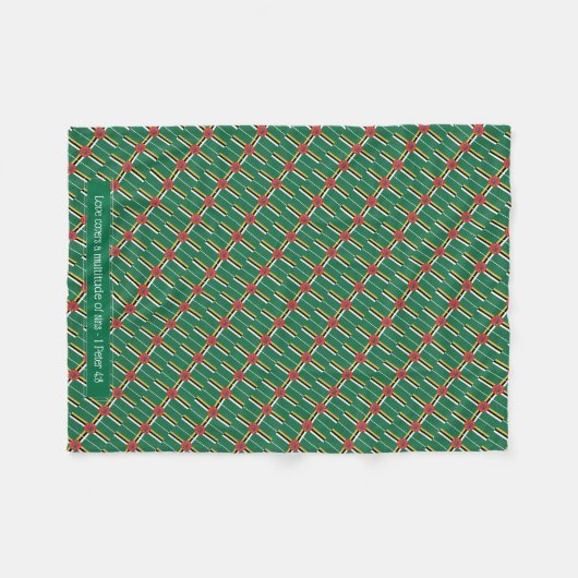 Patriotic DOMINICA FLAG Anpassbare Scriptur Fleecedecke (Vorderseite (Horizontal))