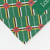 Patriotic DOMINICA FLAG Anpassbare Scriptur Fleecedecke (Ecke)