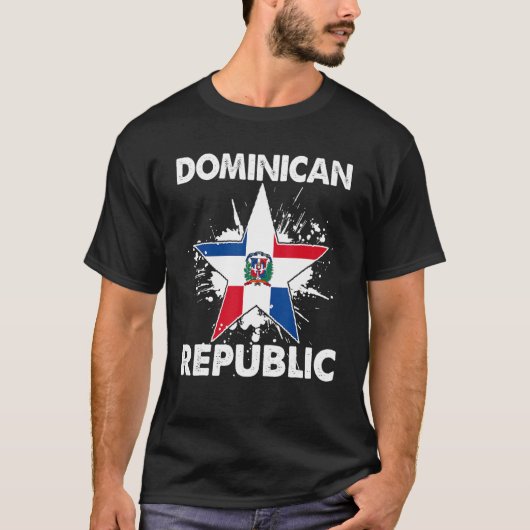 Patriotic Dominicana Dominican Pride Dominican Rep T-Shirt (Vorderseite)