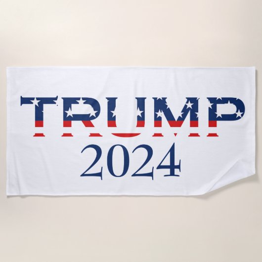 Patriotic Donald Trump 2024 Strandtuch (Vorderseite)