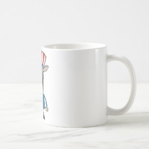 Patriotic Donkey winkt eine amerikanische Flagge Kaffeetasse