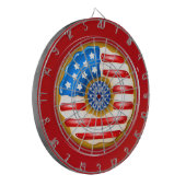 Patriotic Donut Dartboard Dartscheibe (Vorderseite Links)
