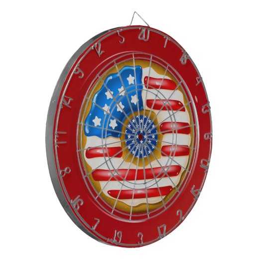 Patriotic Donut Dartboard Dartscheibe (Vorderseite Links)