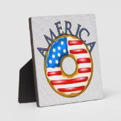 Patriotic Donut / Doughnut Fotoplatte (Vorderseite)