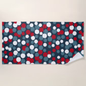 Patriotic Dots Beach Pool Handtuchgeschenk Strandtuch (Vorderseite)