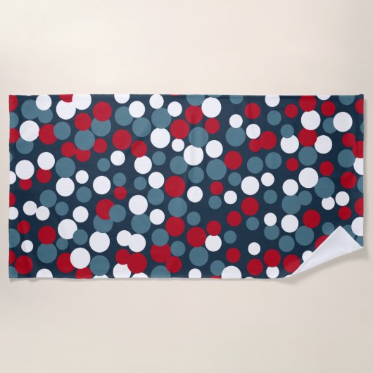 Patriotic Dots Beach Pool Handtuchgeschenk Strandtuch (Vorderseite)