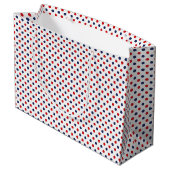 Patriotic Dots Gift Bag Große Geschenktüte (Rückseite Schrägansicht)