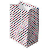 Patriotic Dots Gift Bag Mittlere Geschenktüte (Rückseite Schrägansicht)