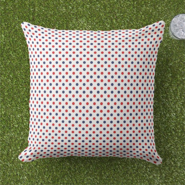 Patriotic Dots Outdoor Pillow Kissen (Gras)