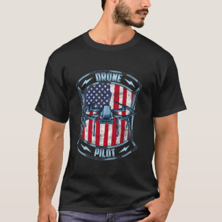 Patriotic Drone Pilot America Droning T-Shirt