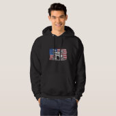 Patriotic Drumming USA Flag For Drummer Musician Hoodie (Vorne ganz)