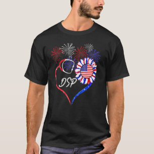 Patriotic Dsp Sonnenblume 4. Juli Amerikanische Fl T-Shirt