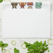 Patriotic Duck and Hot Dog Vintage Vector Shirt_1 Geschirrtuch (Gefaltet)