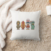 Patriotic Duck and Hot Dog Vintage Vector Shirt_1 Kissen (Decke)
