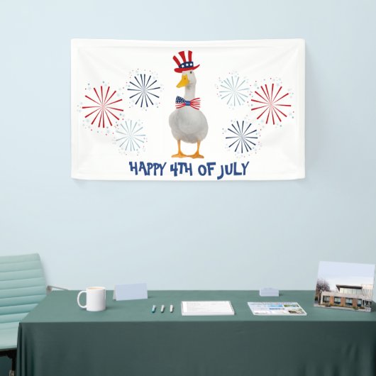 Patriotic Duck Happy 4. Juli Banner (Messeveranstaltung)