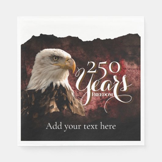Patriotic Eagle 250 Years Paper Napkin Serviette (Vorderseite)
