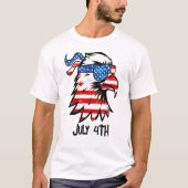 Patriotic Eagle 4. Juli Design T-Shirt (Vorderseite)