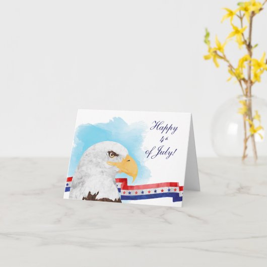Patriotic Eagle 4. Juli Karte (Gelbe Blume)