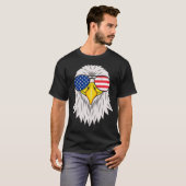 Patriotic Eagle 4. Juli USA Flag Bald T-Shirt (Vorne ganz)