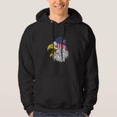 Patriotic Eagle 4. Juli USA Flag Hoodie (Vorderseite)