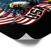 Patriotic Eagle 4. Juli USA Flag Männer Poster (Ecke)