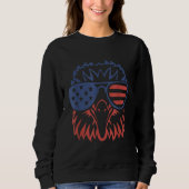 Patriotic Eagle 4. Juli USA Flag Sweatshirt (Vorderseite)
