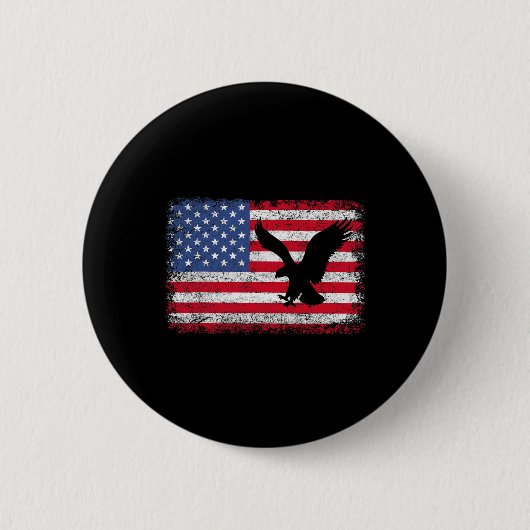 Patriotic Eagle 4th Of July Usa American Flag 2  Button (Vorderseite)