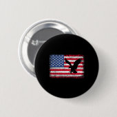 Patriotic Eagle 4th Of July Usa American Flag 2  Button (Vorne & Hinten)