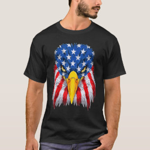 Patriotic Eagle 4th Of July Usa Eagle American Fla T-Shirt