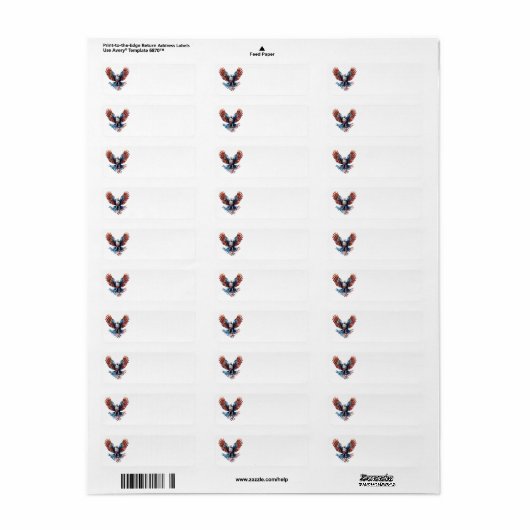 Patriotic Eagle Address Labels (Vorne)