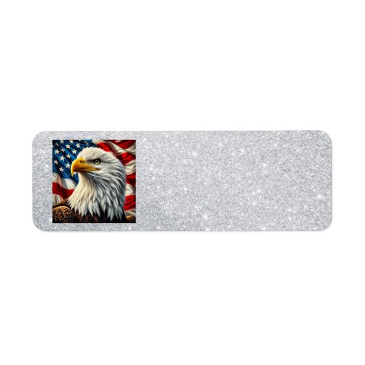 Patriotic Eagle Address Labels (Vorne)