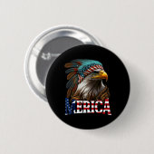 Patriotic Eagle American Flag 4. Juli Merica 1 Button (Vorne & Hinten)