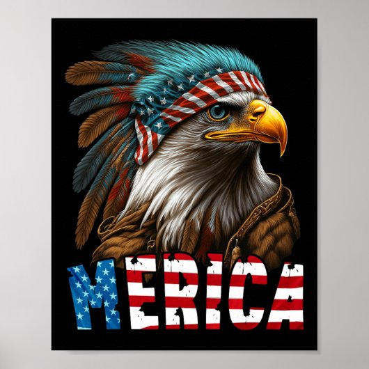 Patriotic Eagle American Flag 4. Juli Merica 3 Poster (Vorne)
